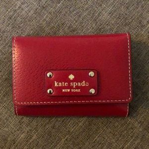 Red Kate spade keychain wallet